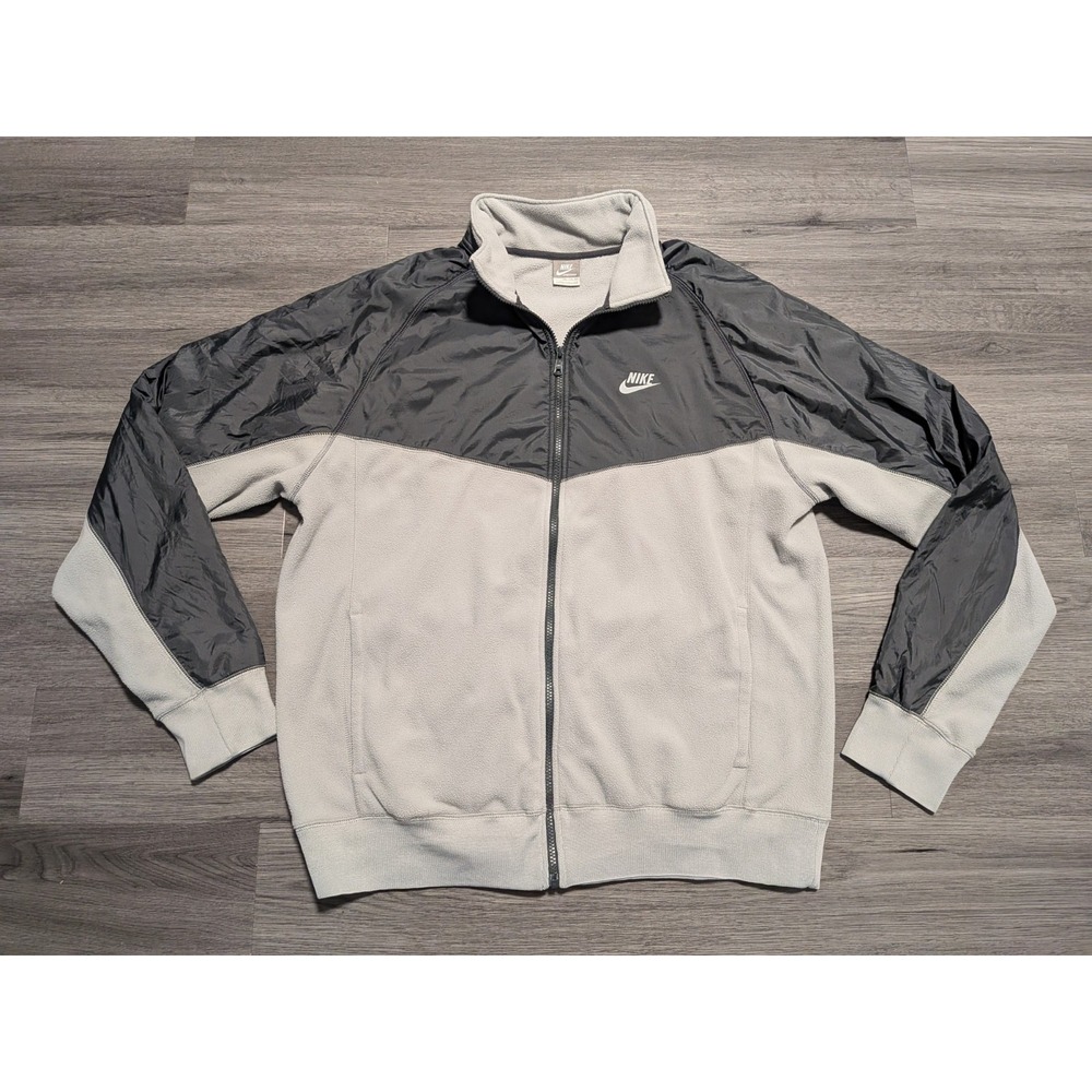 Nike Sportswear Men's Two Tone Gray Tech Fleece Jacket Size XXL 299484-074
